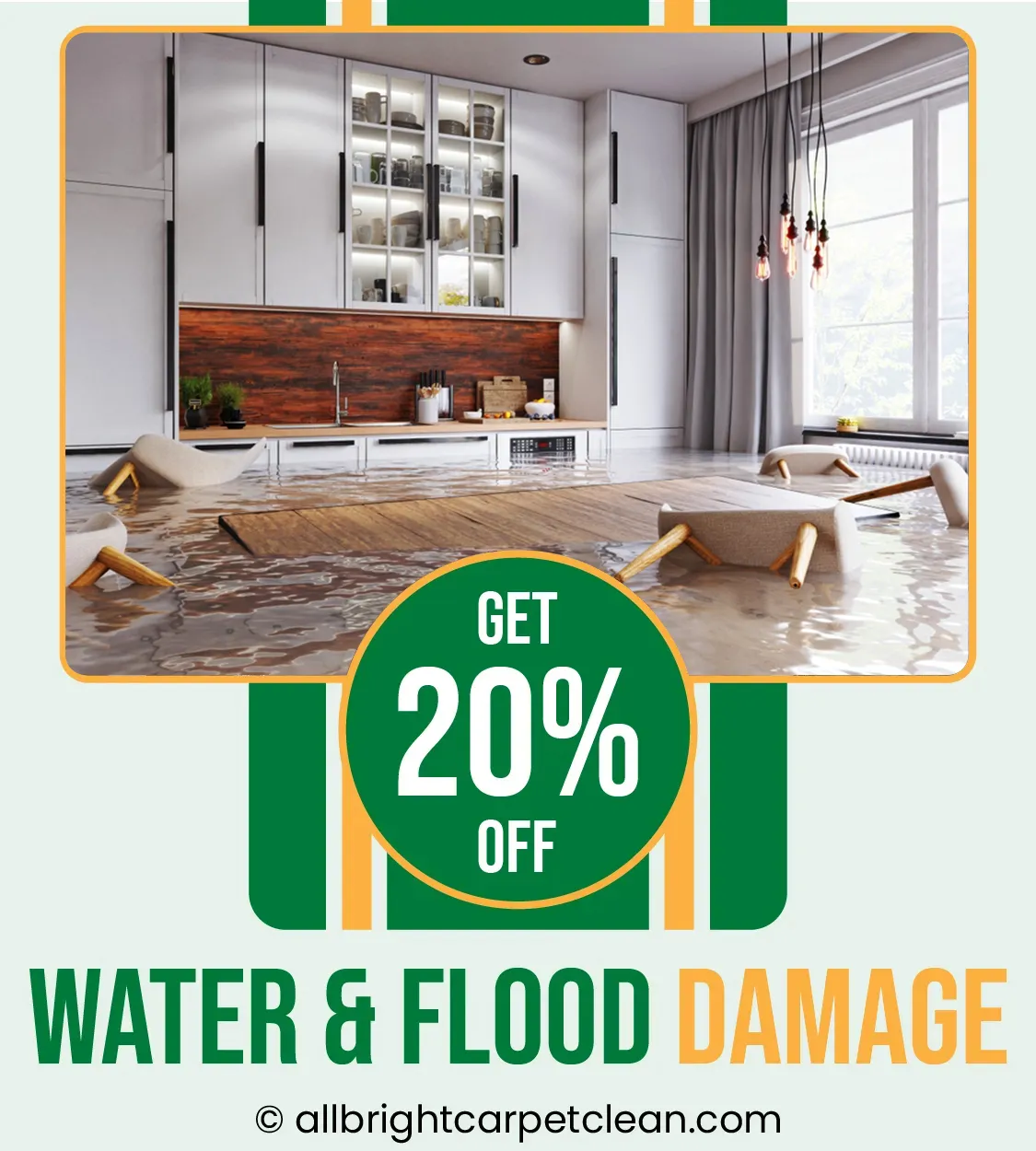 Get 20% Off on Water & Flood Damage cleaning Brooklyn