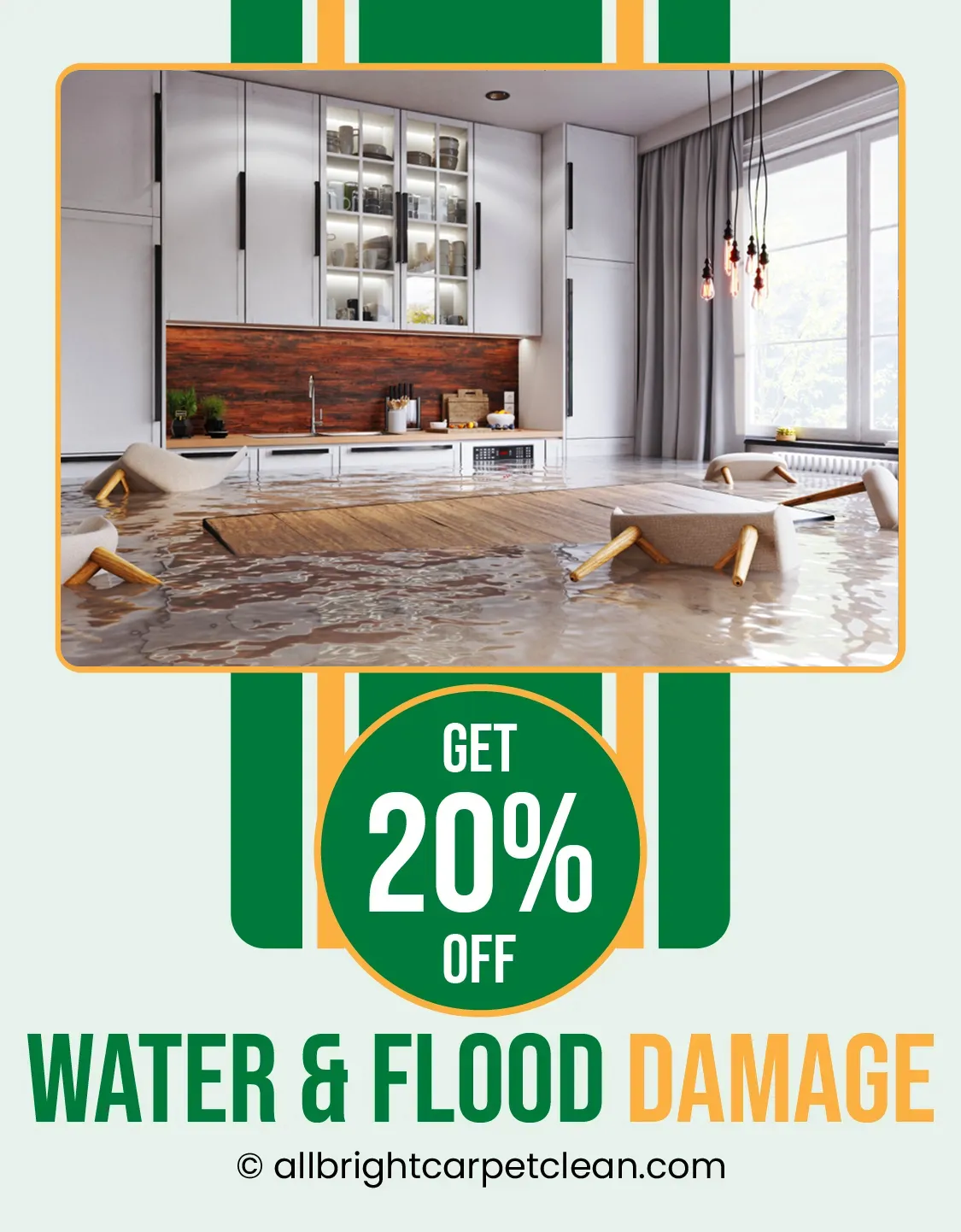Get 20% Off on Water & Flood Damage cleaning Brooklyn